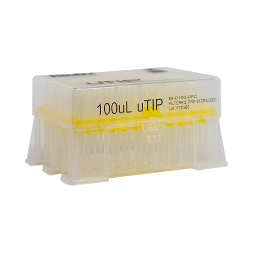 100ul Filtered Pipette Tips, Clear, Racked, Sterile, 96/rack, 10 Racks