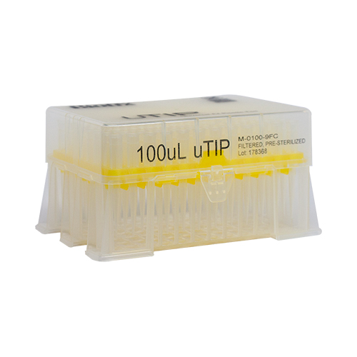 100μL Racked Filter Sterile Pipette Tips – Pure Resin uTIP Universal Fit