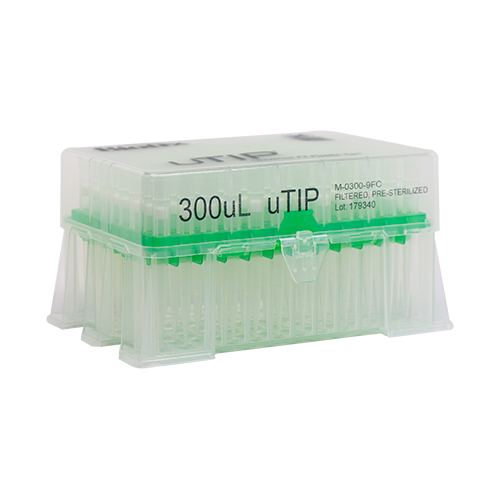 300μL Racked Filter Sterile Pipette Tips – Pure Resin uTIP Universal Fit