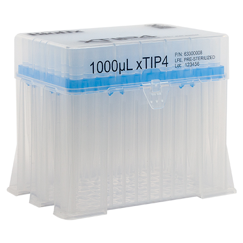 1000μL  Racked  Sterile Pipette Tips – Pure Resin  xTIP Rainin LTS and xPIPETTE Compatable