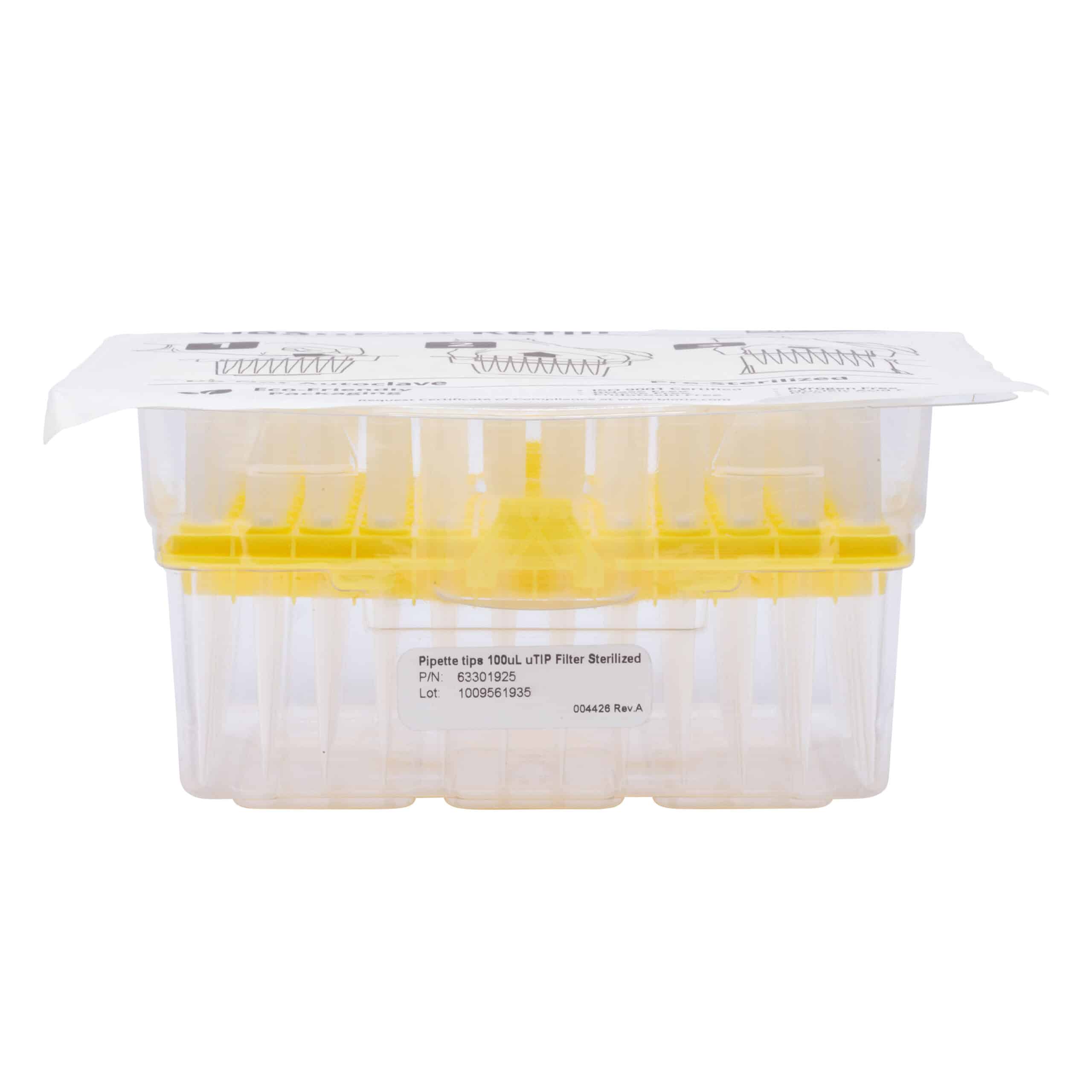 100μL Sterile Filter  Pipette Tip Reload – Pure Resin uTIP Universal Fit